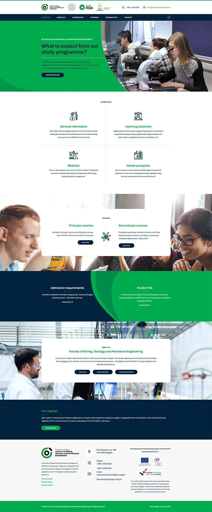 Master studijski program - RGNf